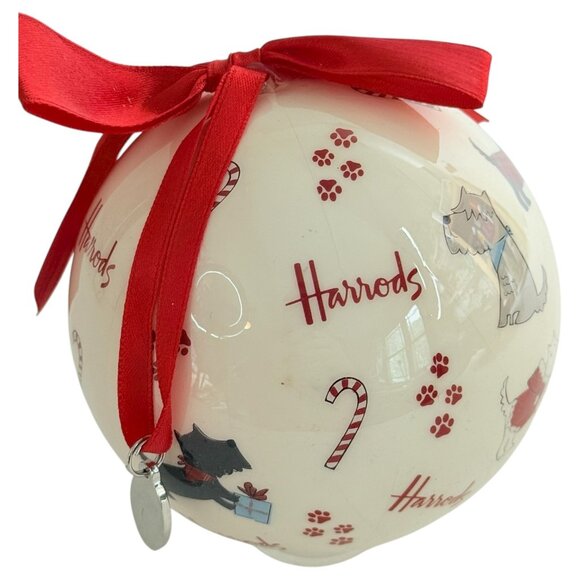 Westie west Highland Terrier Dog Harrods Decoupage Christmas Ornament Holiday - Picture 3 of 7